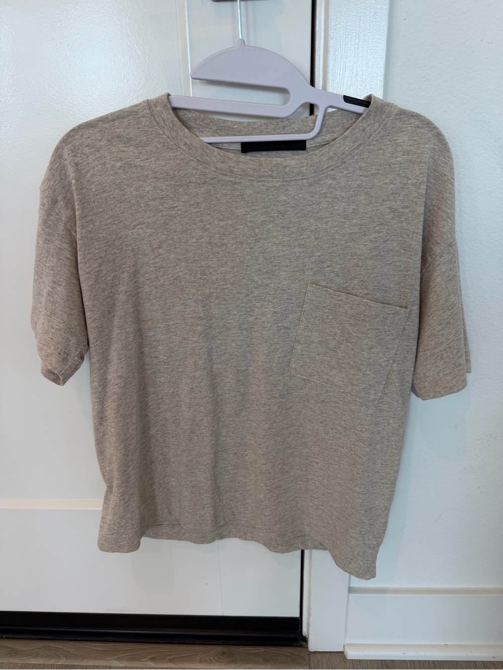 Jenni Kayne vintage pocket tee in brown oatmeal